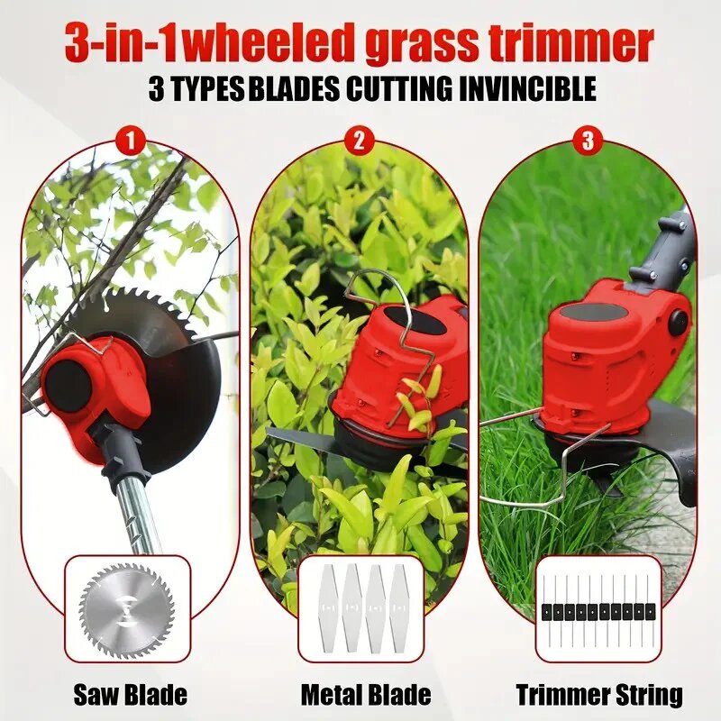 3-in-1 Cordless Grass Trimmer