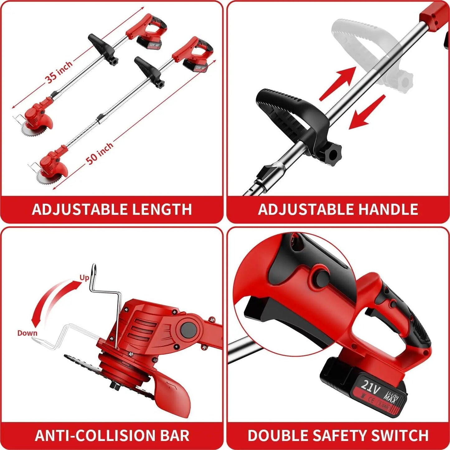 3-in-1 Cordless Grass Trimmer